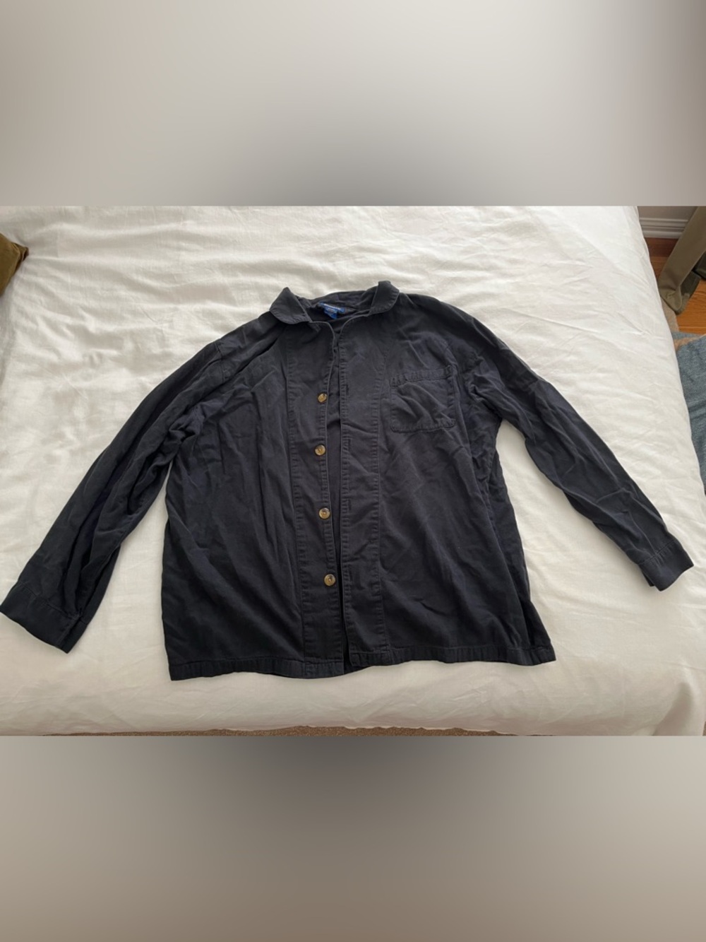 Pendleton 100% Cotton Black Button Up Flannel Work Shirt Large